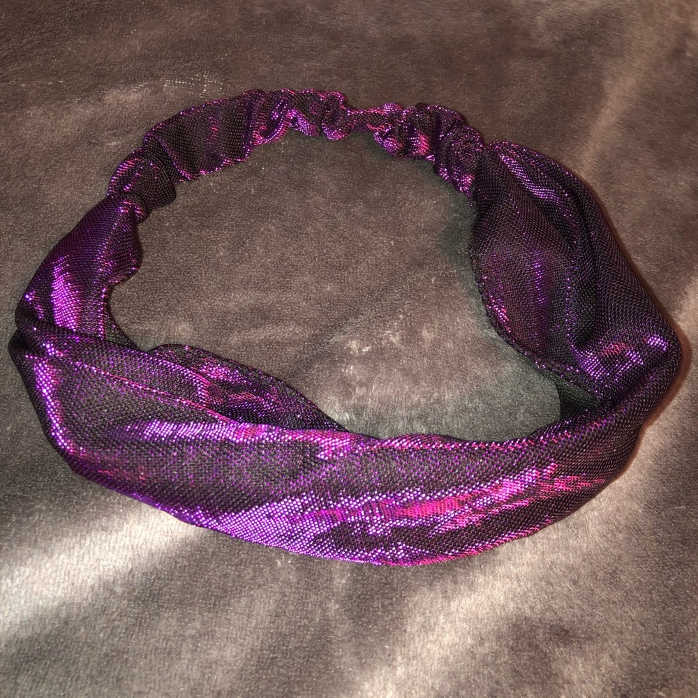 Adorable purple/black Metallic headband
